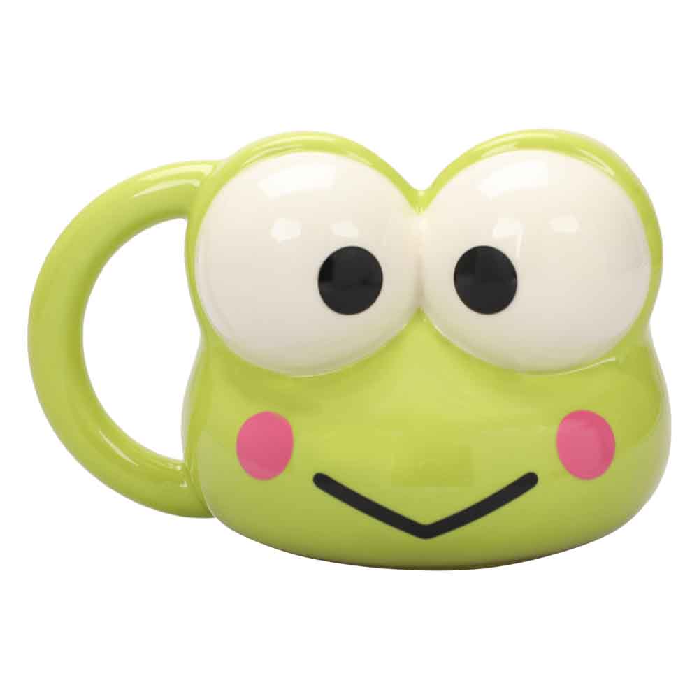 A green mug with a face

Description automatically generated